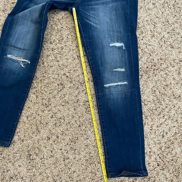 Banana Republic Womens Dark Wash Distressed Skinny Jeans , Blue SZ 30 (M/10) - Picture 9 of 10